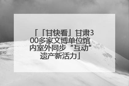 「甘快看」甘肃300多家文博单位馆内室外同步“互动”遗产新活力