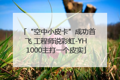 “空中小皮卡”成功首飞 工程师说彩虹-YH1000主打一个皮实
