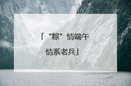 “粽”情端午 情系老兵