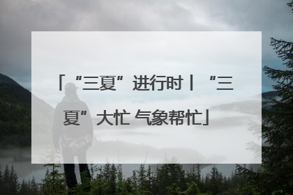 “三夏”进行时丨“三夏”大忙 气象帮忙