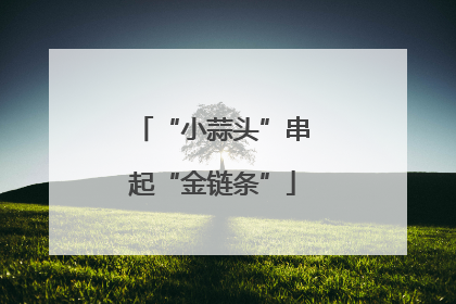 “小蒜头”串起“金链条”