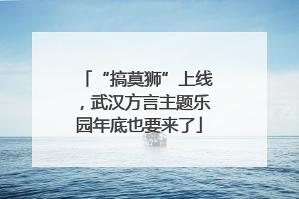 “搞莫狮”上线，武汉方言主题乐园年底也要来了