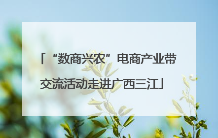 “数商兴农”电商产业带交流活动走进广西三江