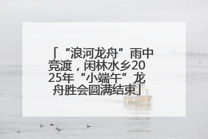 “浪河龙舟”雨中竞渡，闲林水乡2025年“小端午”龙舟胜会圆满结束