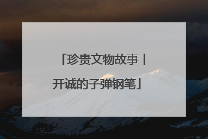 珍贵文物故事丨开诚的子弹钢笔