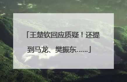 王楚钦回应质疑！还提到马龙、樊振东……