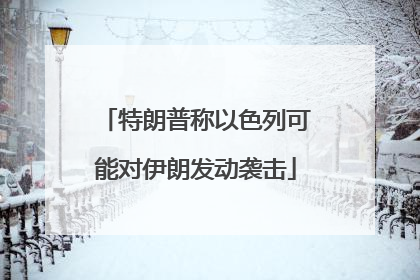 特朗普称以色列可能对伊朗发动袭击