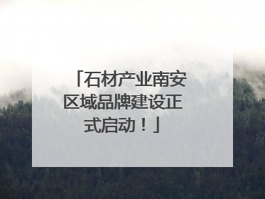 石材产业南安区域品牌建设正式启动！