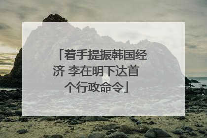 着手提振韩国经济 李在明下达首个行政命令