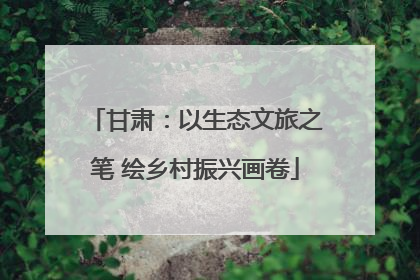 甘肃：以生态文旅之笔 绘乡村振兴画卷
