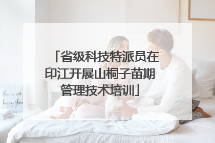省级科技特派员在印江开展山桐子苗期管理技术培训