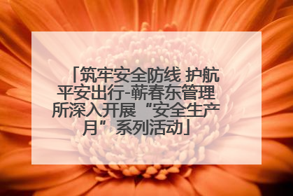 筑牢安全防线 护航平安出行-蕲春东管理所深入开展“安全生产月”系列活动