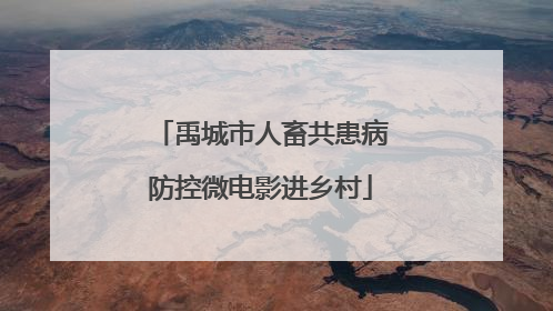 禹城市人畜共患病防控微电影进乡村