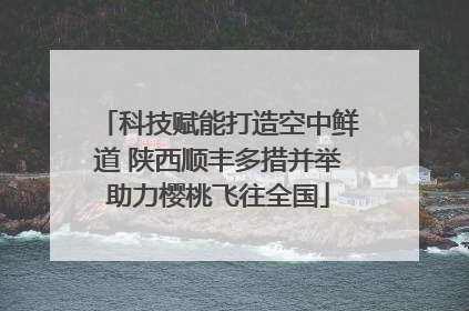 科技赋能打造空中鲜道 陕西顺丰多措并举助力樱桃飞往全国