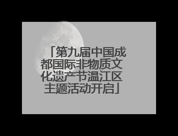 第九届中国成都国际非物质文化遗产节温江区主题活动开启