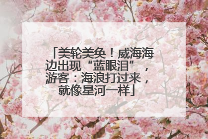 美轮美奂！威海海边出现“蓝眼泪”，游客：海浪打过来，就像星河一样