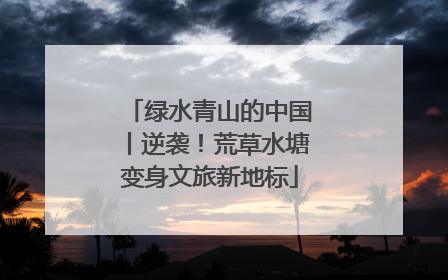 绿水青山的中国丨逆袭！荒草水塘变身文旅新地标