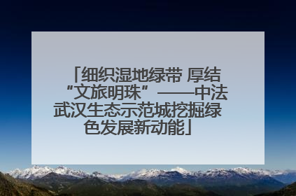 细织湿地绿带 厚结“文旅明珠”——中法武汉生态示范城挖掘绿色发展新动能