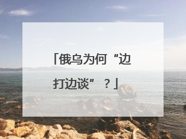 俄乌为何“边打边谈”？