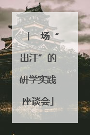 一场“出汗”的研学实践座谈会
