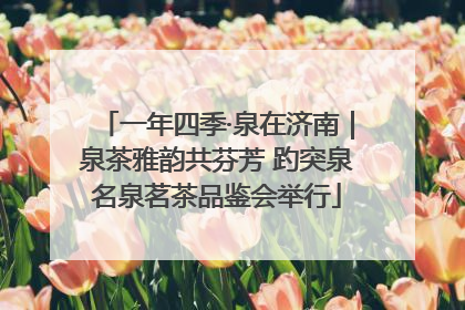 一年四季·泉在济南｜泉茶雅韵共芬芳 趵突泉名泉茗茶品鉴会举行