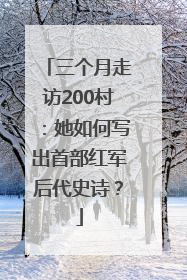 三个月走访200村：她如何写出首部红军后代史诗？