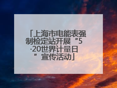上海市电能表强制检定站开展“5·20世界计量日”宣传活动