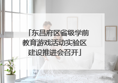 东昌府区省级学前教育游戏活动实验区建设推进会召开
