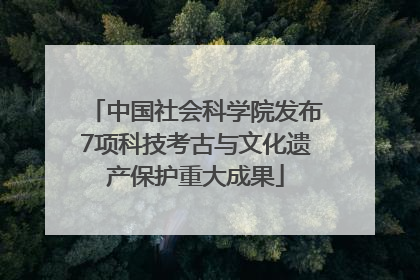 中国社会科学院发布7项科技考古与文化遗产保护重大成果