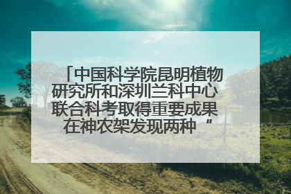 中国科学院昆明植物研究所和深圳兰科中心联合科考取得重要成果 在神农架发现两种“国保”级兰花