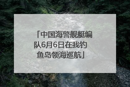 中国海警舰艇编队6月6日在我钓鱼岛领海巡航