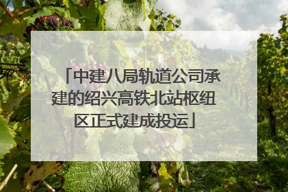 中建八局轨道公司承建的绍兴高铁北站枢纽区正式建成投运