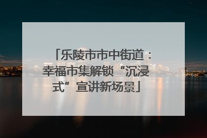 乐陵市市中街道：幸福市集解锁“沉浸式”宣讲新场景