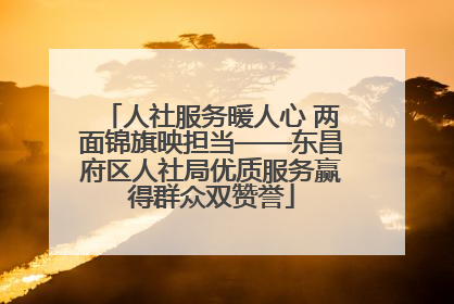 人社服务暖人心 两面锦旗映担当——东昌府区人社局优质服务赢得群众双赞誉