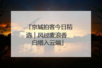 京城拍客今日精选｜风过麦浪香 白塔入云端
