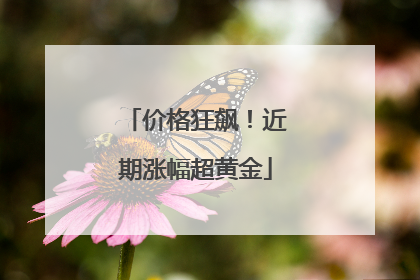 价格狂飙！近期涨幅超黄金