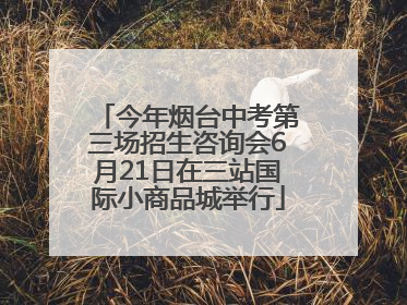 今年烟台中考第三场招生咨询会6月21日在三站国际小商品城举行