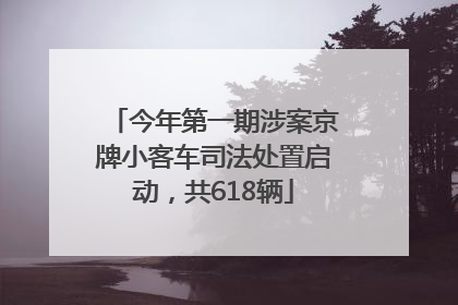 今年第一期涉案京牌小客车司法处置启动，共618辆