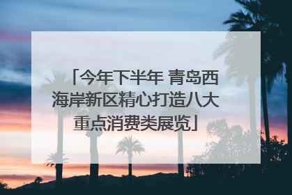 今年下半年 青岛西海岸新区精心打造八大重点消费类展览