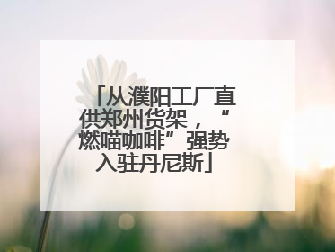 从濮阳工厂直供郑州货架，“燃喵咖啡”强势入驻丹尼斯