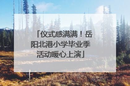 仪式感满满！岳阳北港小学毕业季活动暖心上演