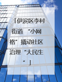 伊滨区李村街道 “小网格”撬动社区治理“大民生”