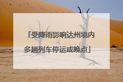受降雨影响达州境内多趟列车停运或晚点