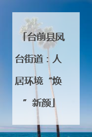台前县凤台街道：人居环境“焕”新颜