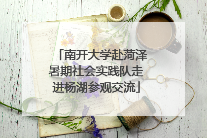 南开大学赴菏泽暑期社会实践队走进杨湖参观交流