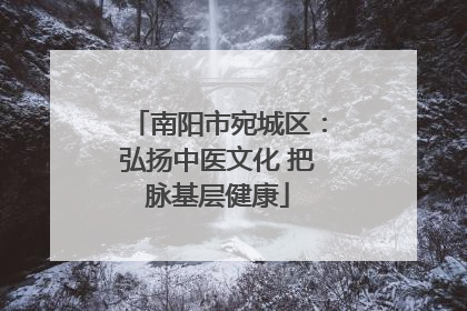 南阳市宛城区：弘扬中医文化 把脉基层健康