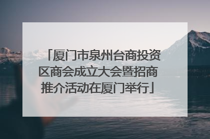 厦门市泉州台商投资区商会成立大会暨招商推介活动在厦门举行