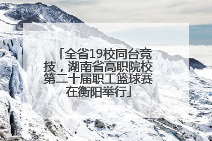 全省19校同台竞技，湖南省高职院校第二十届职工篮球赛在衡阳举行