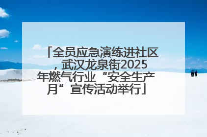 全员应急演练进社区，武汉龙泉街2025年燃气行业“安全生产月”宣传活动举行