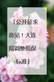 公开征求意见！大连拟调整低保标准